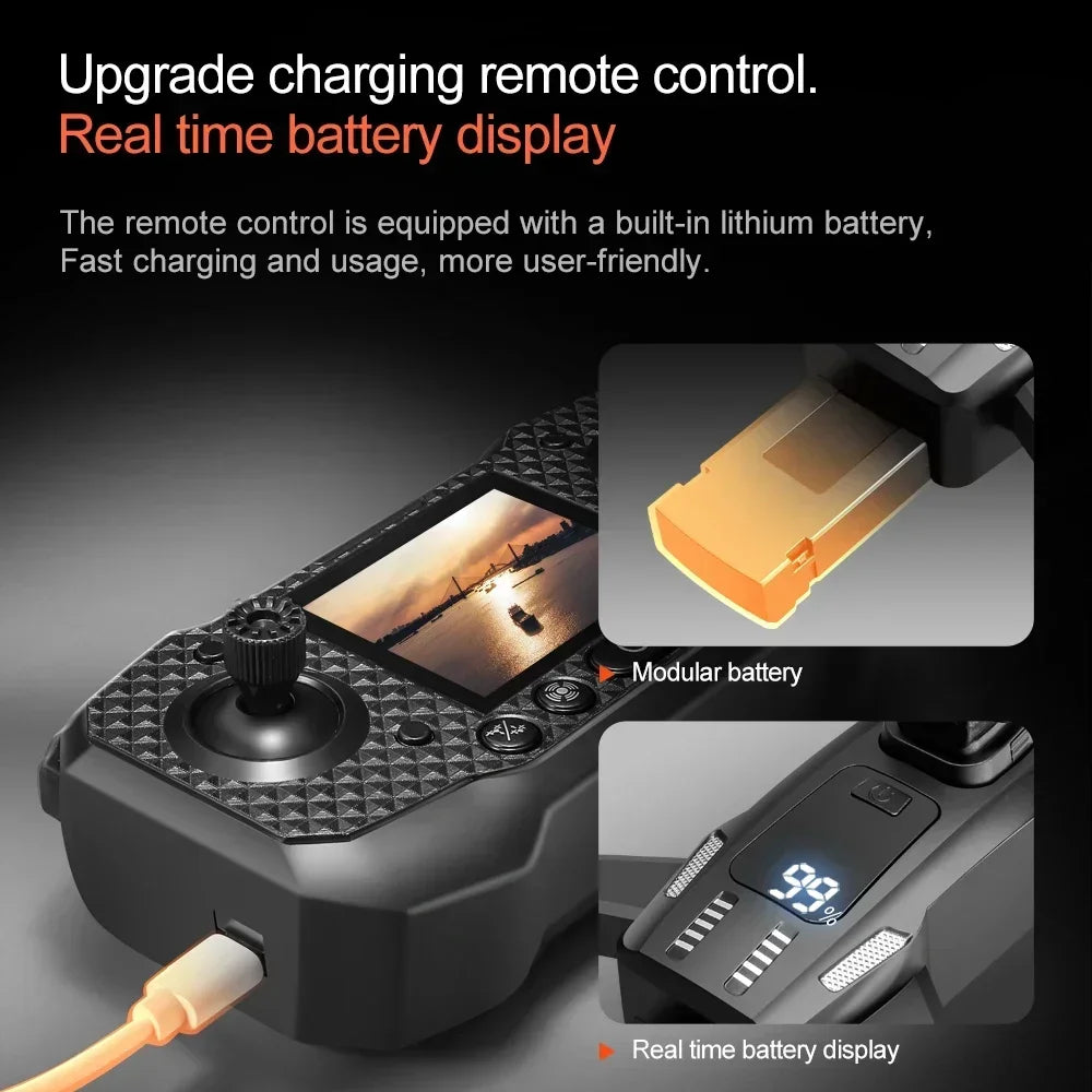 Xiaomi M6 Drone Professional 8K Camera Dron 5G WIFI FPV UAV with Screen Remote Control RC Dron Avoidance Aerial Quadcopter
